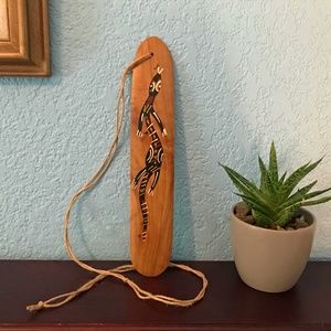 Vintage Australian Painted Wood Art Aboriginal